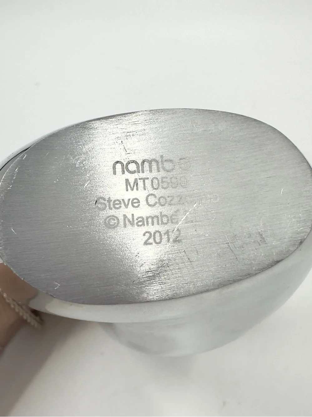 Nambe Pebble Twist Bud Vase Steve Cozzolino MT0590 Silver Aluminum Alloy MCM